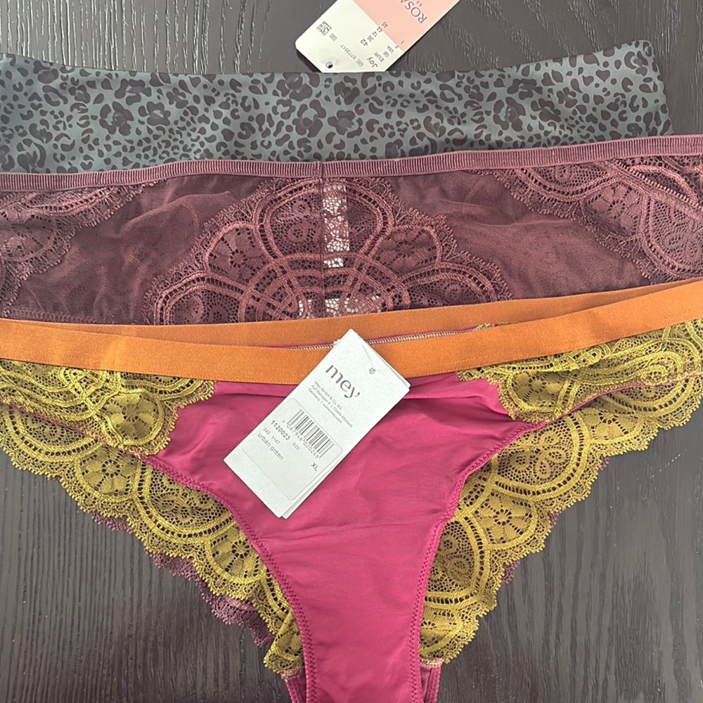 ME Makeover Essentials Lace Trim Panties - Pink, Yellow, Gray